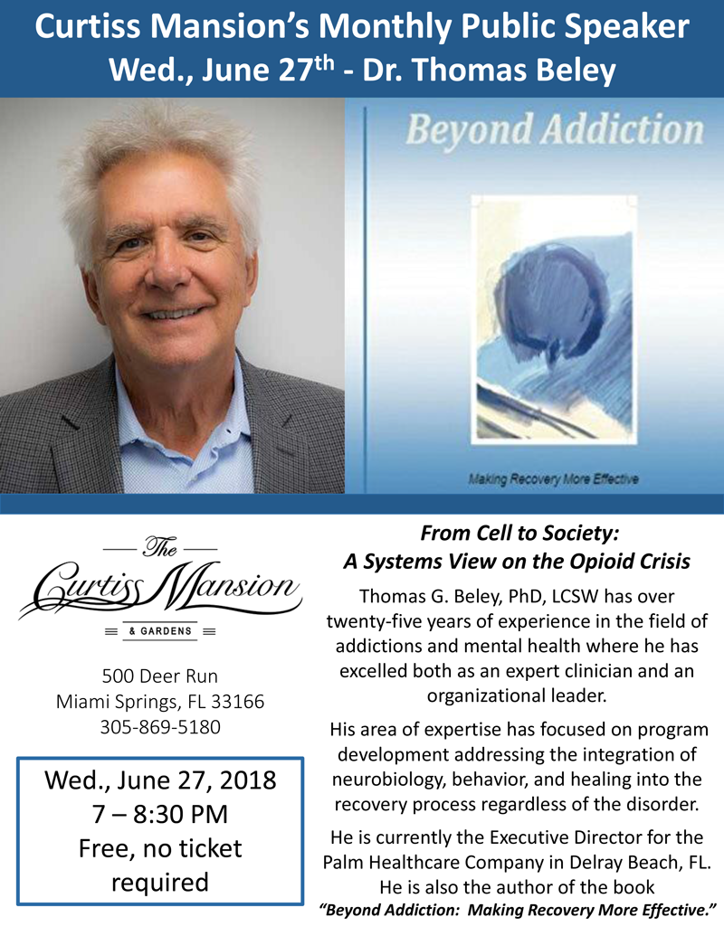 From Cell to Society: A Systems View on the Opioid Crisis Thomas G. Beley, PhD, LCSW